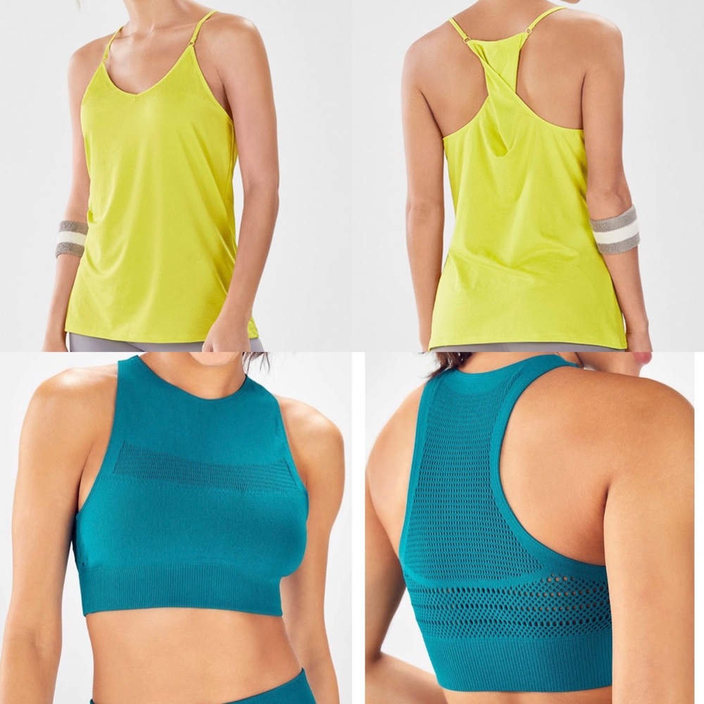 BUNDLE Fabletics SM - Gianna Performance Tank & Raquelle SculptKnit Sports Bra